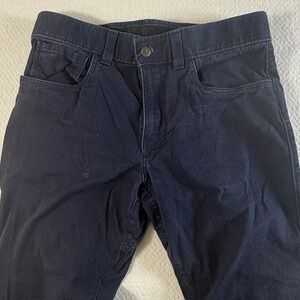 Origin Maine Tapered Canvas Pants Mens 32x32 Navy Made in USA Cotton Spandex